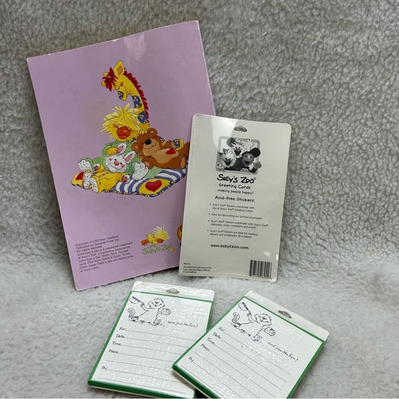 Suzy's Zoo party bundle 2005 party invitation stickers coloring book scrapbook - Picture 2 of 13